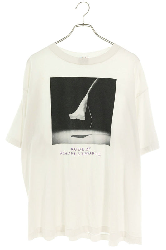 SAINT MICHAEL Vintage Front Print T-Shirt White Size L