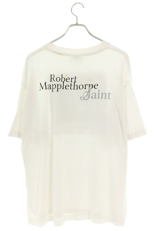 SAINT MICHAEL Vintage Front Print T-Shirt White Size L