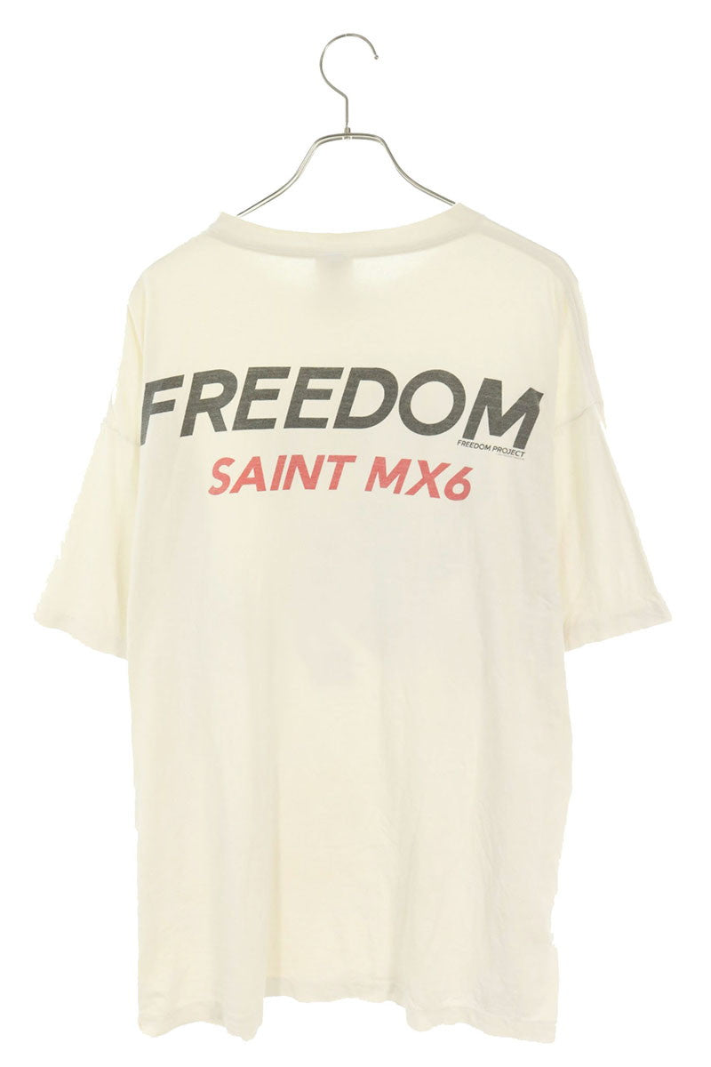 SAINT MICHAEL Anime Print Vintage T-Shirt White Size XXL