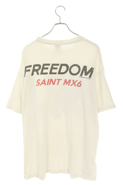 SAINT MICHAEL Anime Print Vintage T-Shirt White Size XXL