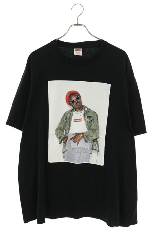 SUPREME 22AW Andre 3000 Cotton T-Shirt Black Size XL