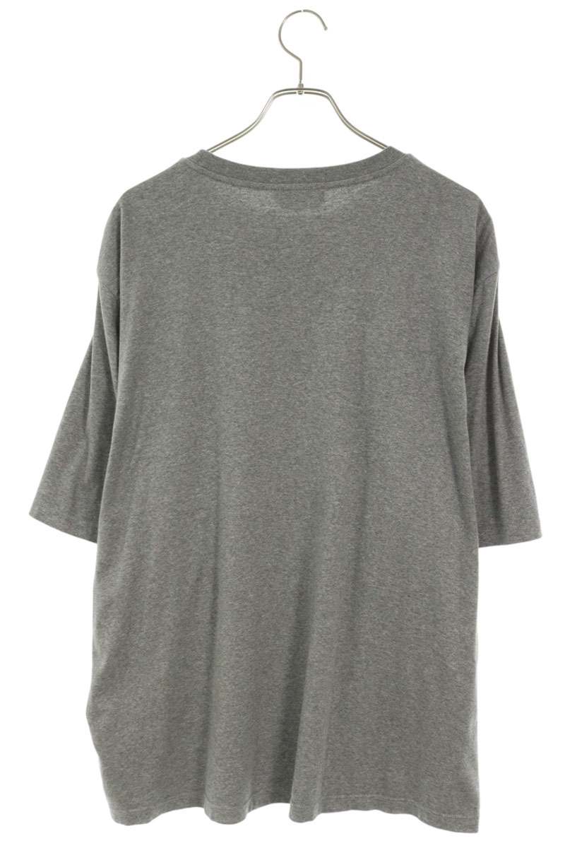 HERMES H-Vole Logo Leather Patch T-Shirt Gray Size XL
