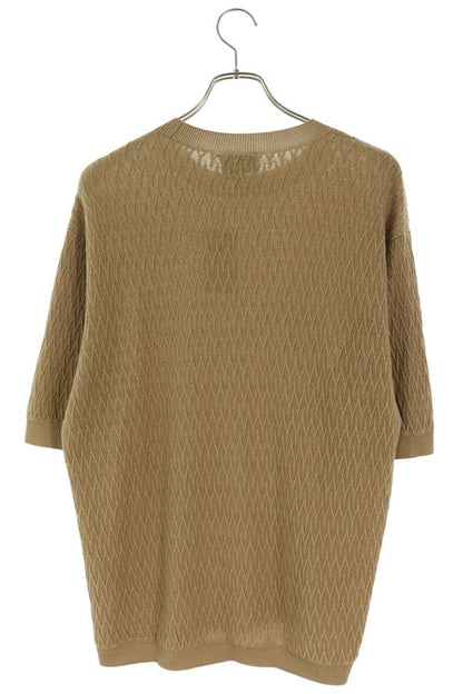 EMPORIO ARMANI Cotton Jacquard T-Shirt Beige Size XL