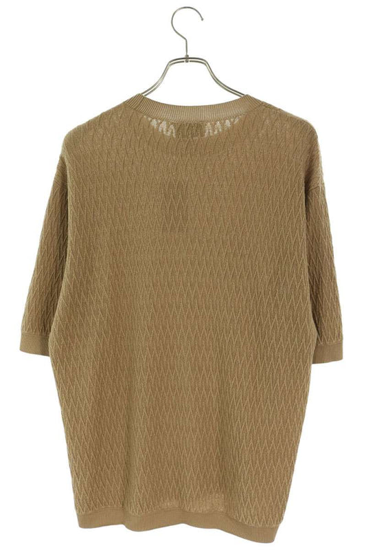 EMPORIO ARMANI Cotton Jacquard T-Shirt Beige Size XL