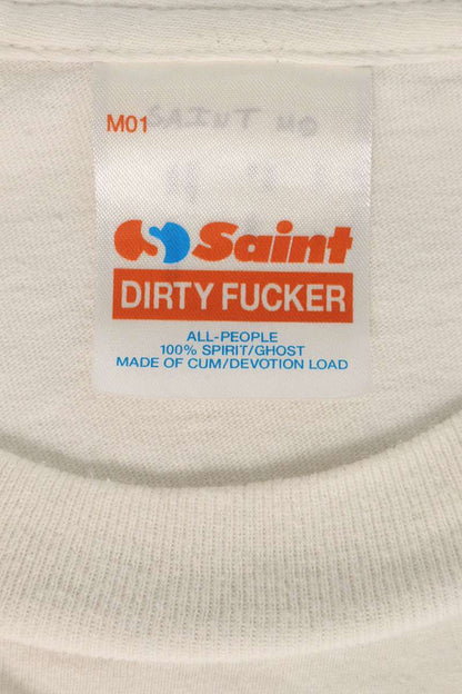 SAINT MICHAEL Devil Print Vintage T-Shirt White Size XL