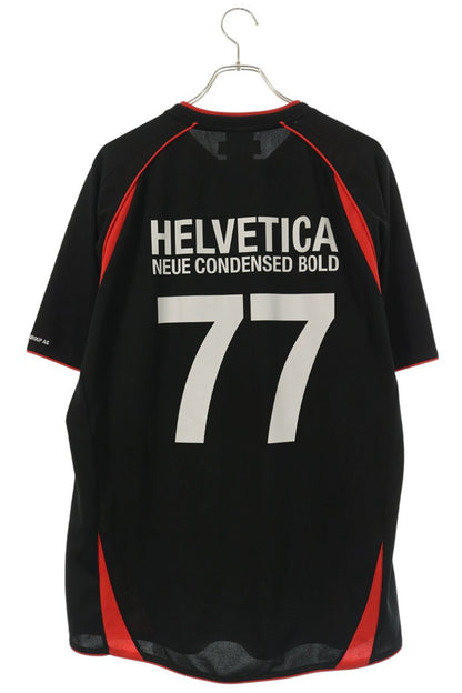 VETEMENTS 26SS Football T-Shirt Black/Red Polyester Size XS