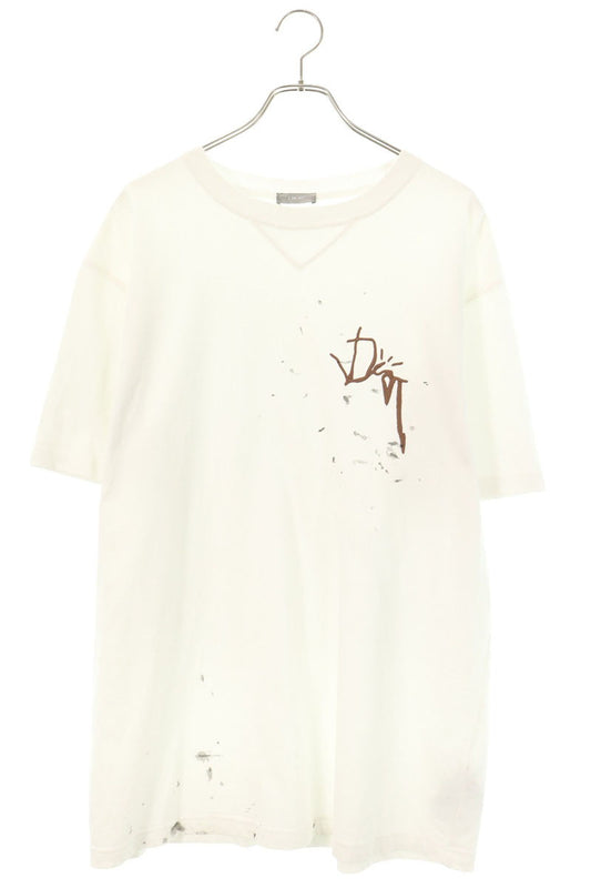 Travis Scott x DIOR 22AW Painted Logo Oversized T-Shirt Multi Size L