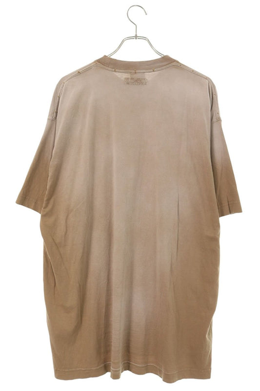 VETEMENTS 23SS EARTH Print Vintage T-Shirt Brown Size XS