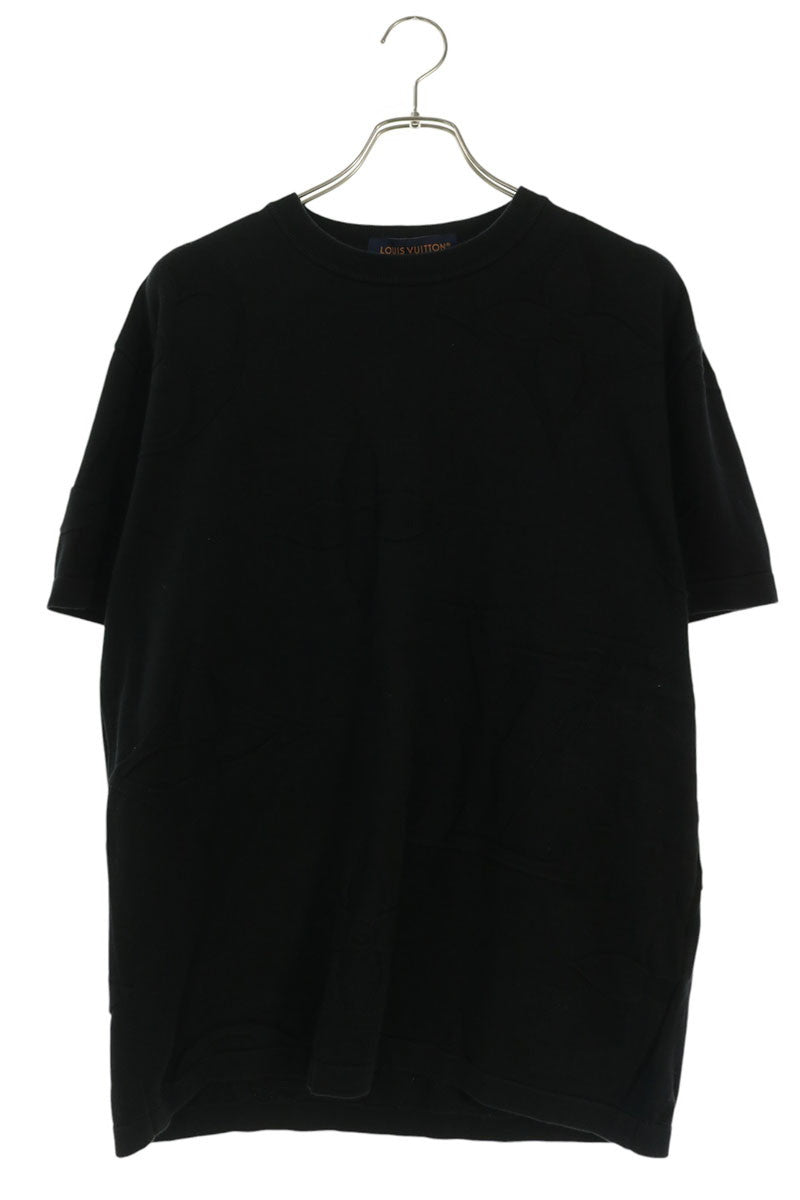 LOUISVUITTON 25SS Monogram Embossed T-Shirt Black Size L