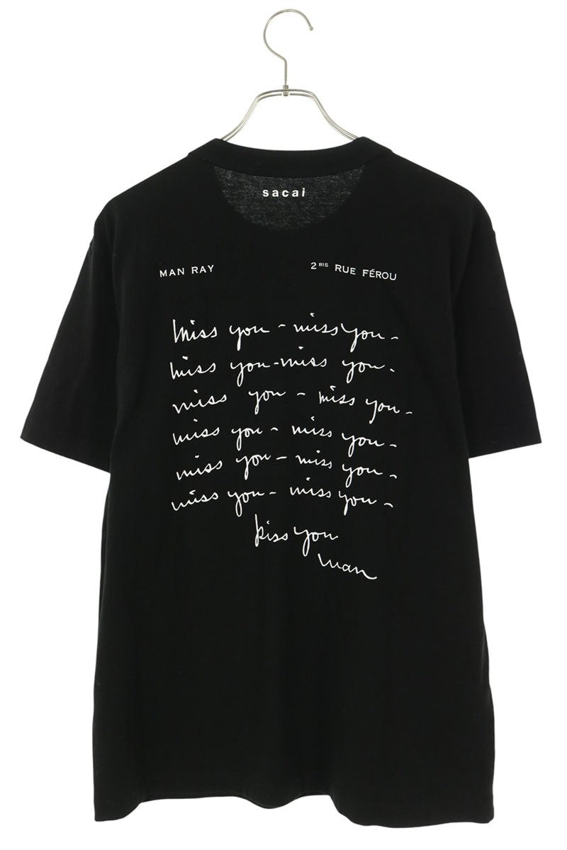 Sacai Man Ray Print T-Shirt Black Size 3