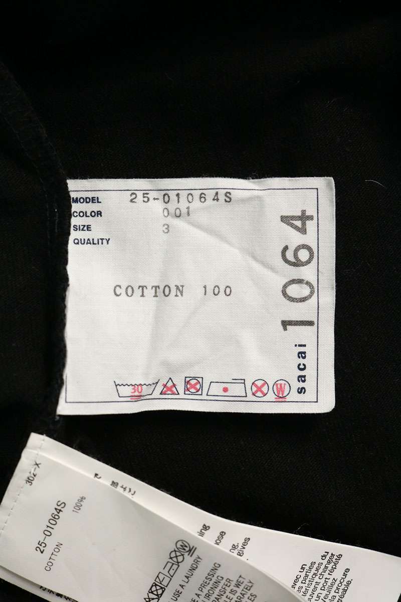 Sacai Man Ray Print T-Shirt Black Size 3