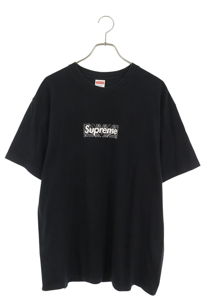 SUPREME 19AW Bandana Box Logo Tee Black Size L