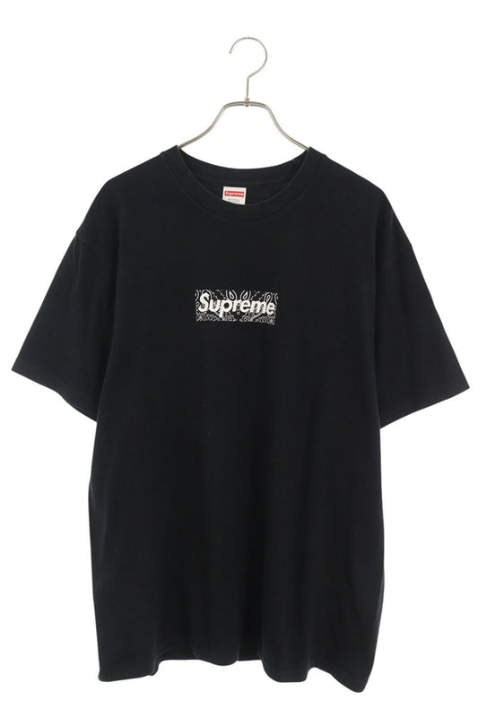 SUPREME 19AW Bandana Box Logo Tee Black Size L