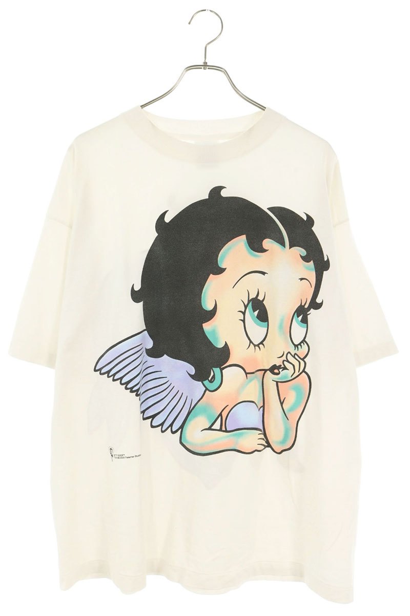 SAINT MICHAEL 26AW Character Print T-Shirt White Size XL