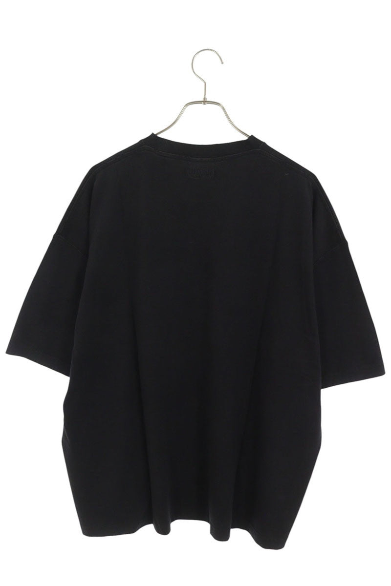 VETEMENTS Graphic Print Cotton T-Shirt Black Size M