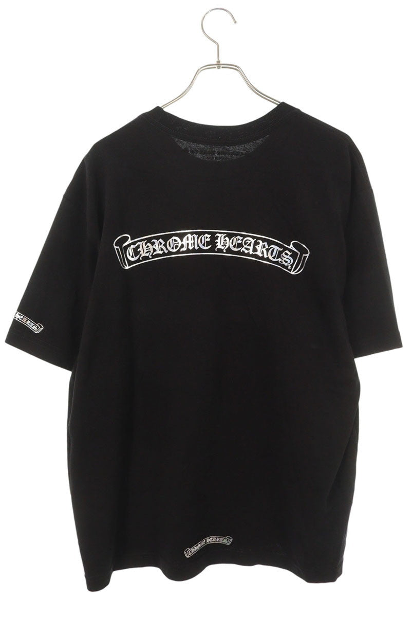 Chrome Hearts Back Scroll Label T-Shirt Black/Silver Size XL