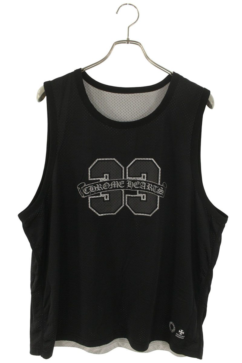 Chrome Hearts MESH WARM UP JERSEY CH Logo Print Tank Top Black Size L