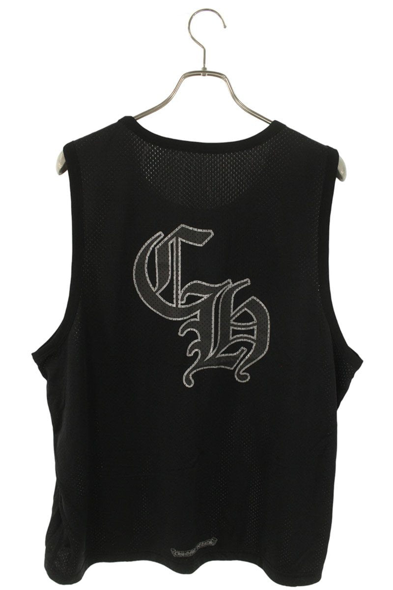 Chrome Hearts MESH WARM UP JERSEY CH Logo Print Tank Top Black Size L