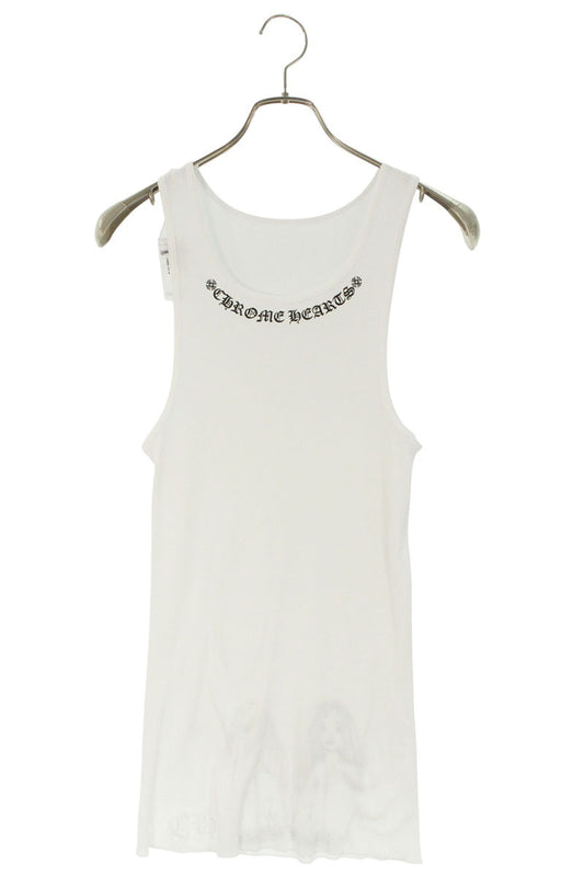 Chrome Hearts RIB TANK Print Top White Size L