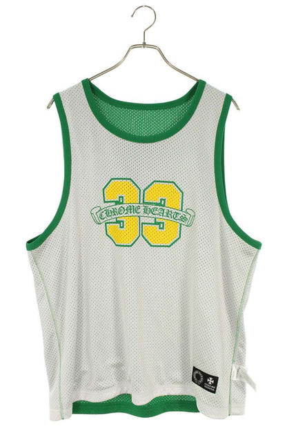 Chrome Hearts MESH WARM UP JERSEY CH Logo Print Tank Top Green Size M