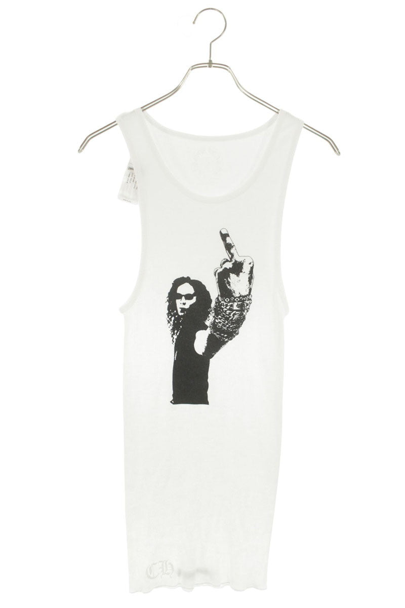 Chrome Hearts RIB TANK Richard Stark Print White Size M