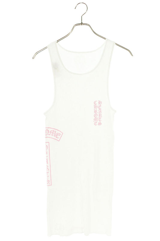 Chrome Hearts RIB TANK Side Label Print Tank Top Size L
