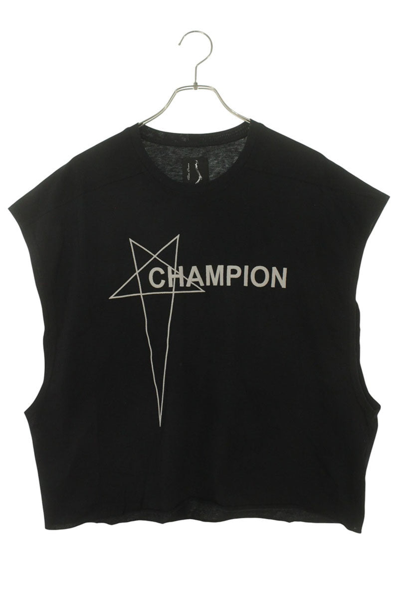 Rick Owens x Champion Logo Embroidery Tank Top Black Size S