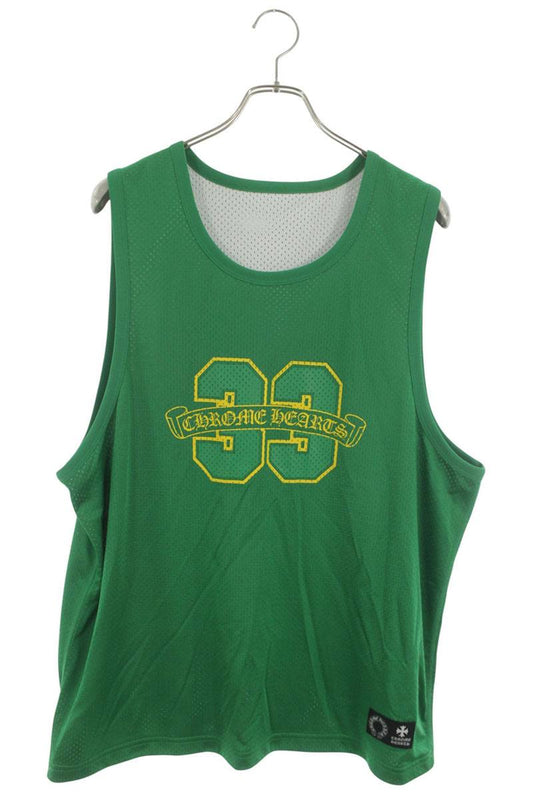 Chrome Hearts Reversible CH Logo Mesh Tank Top Green Size L