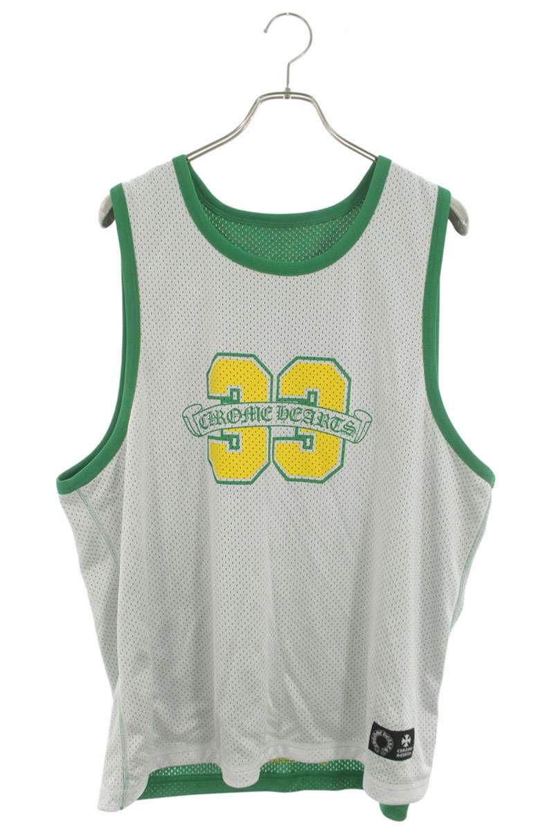 Chrome Hearts Reversible CH Logo Mesh Tank Top Green Size L