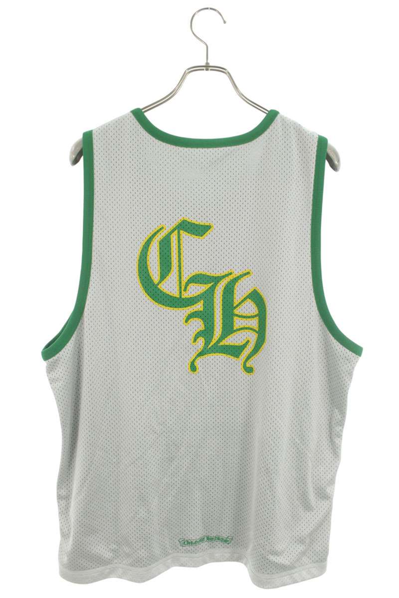 Chrome Hearts Reversible CH Logo Mesh Tank Top Green Size L