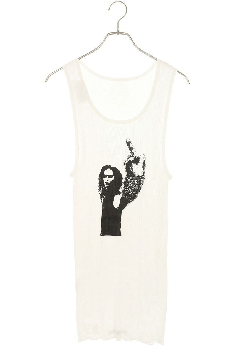 Chrome Hearts Rib Tank Richard Stark Print White Size L