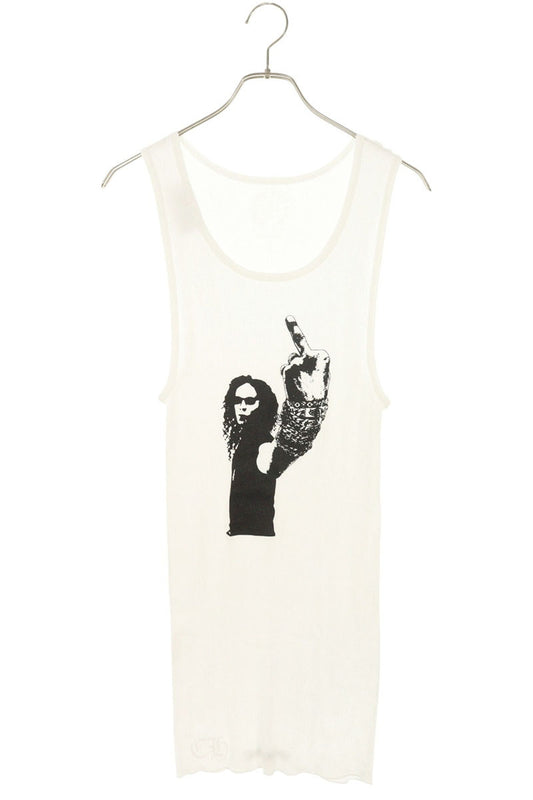 Chrome Hearts Rib Tank Richard Stark Print White Size L