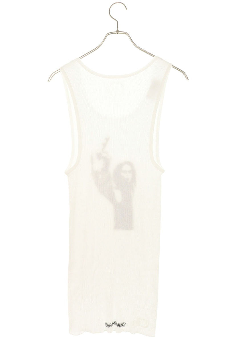 Chrome Hearts Rib Tank Richard Stark Print White Size L