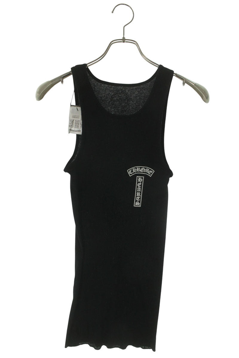 Chrome Hearts RIB TANK Back Cross Print Tank Top Size S