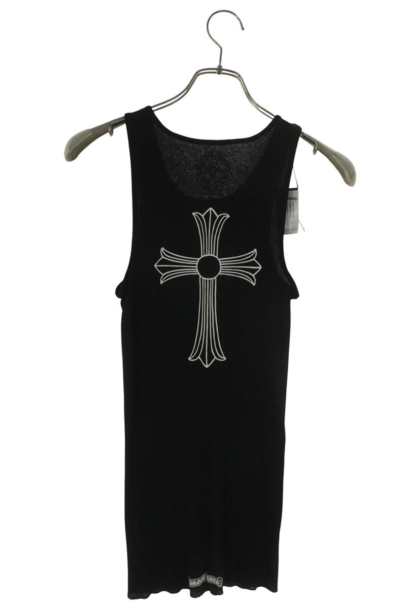 Chrome Hearts RIB TANK Back Cross Print Tank Top Size S