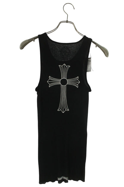 Chrome Hearts RIB TANK Back Cross Print Tank Top Size S