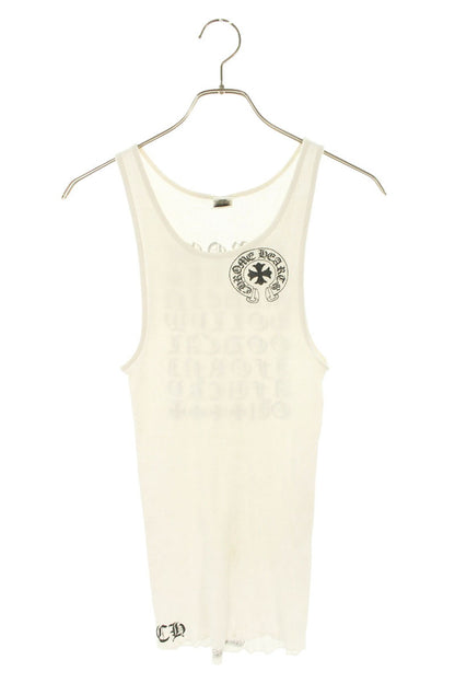 Chrome Hearts RIB TANK Back English Print Tank White Size M