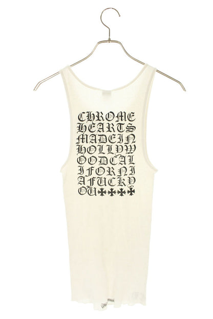 Chrome Hearts RIB TANK Back English Print Tank White Size M