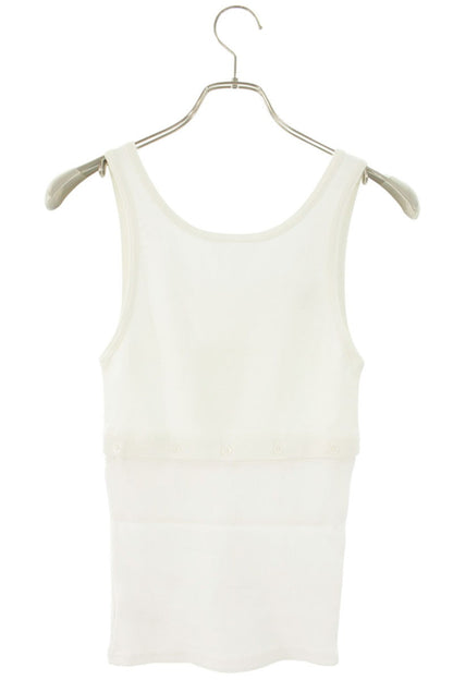 PETER DO 2-Way Cotton Tank Top White Size M