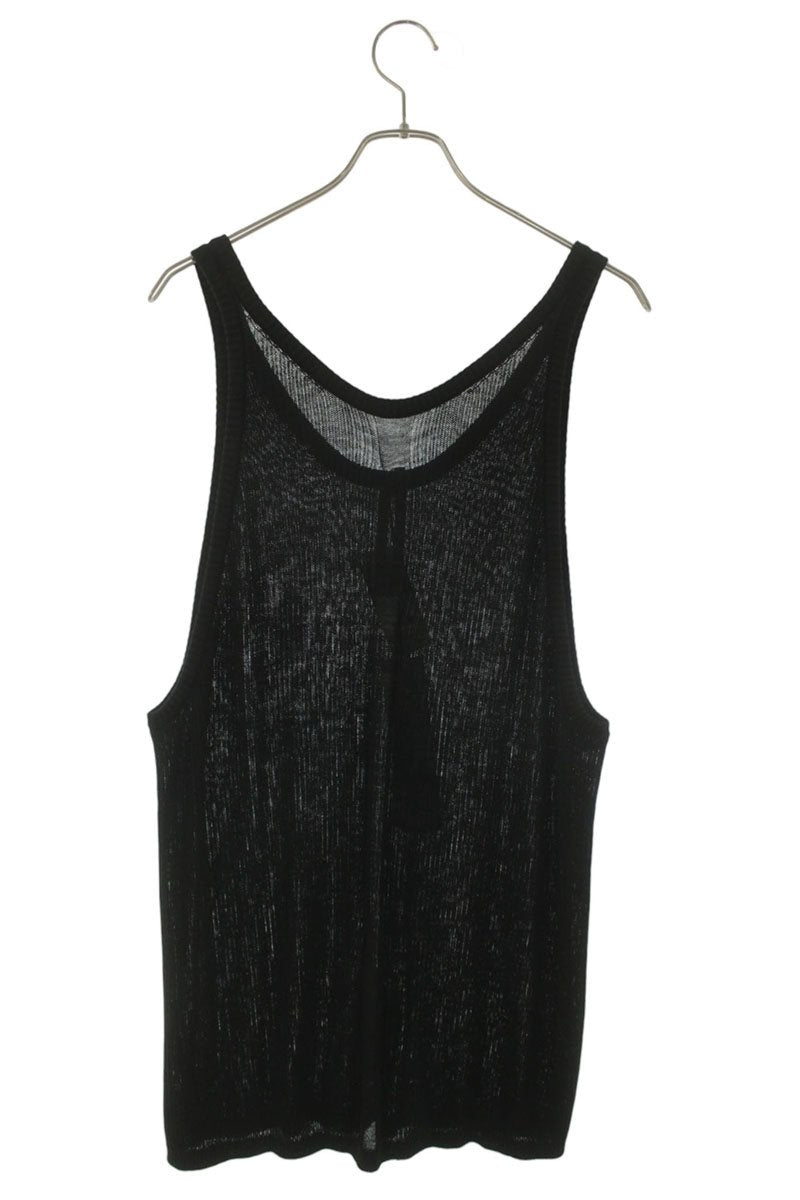Rick Owens Wool Tank Top Black Size M