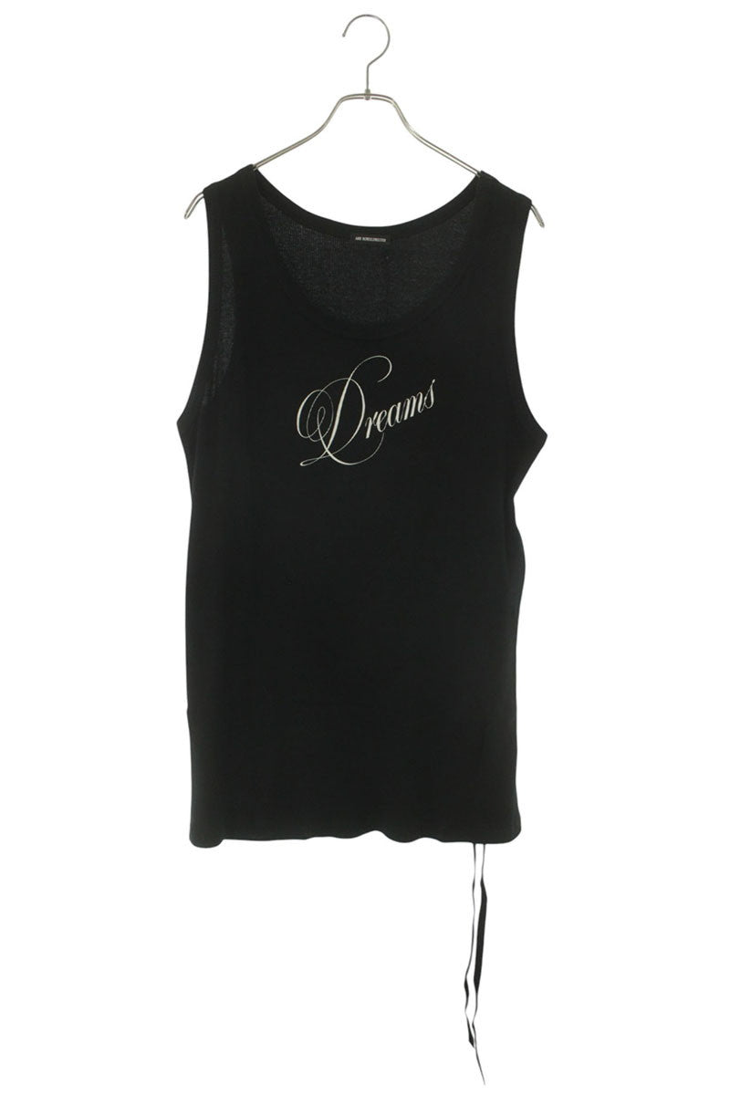 ANN DEMEULEMEESTER 26SS Message Print Tank Top Black Size L