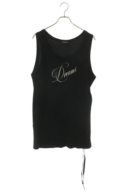 ANN DEMEULEMEESTER 26SS Message Print Tank Top Black Size L