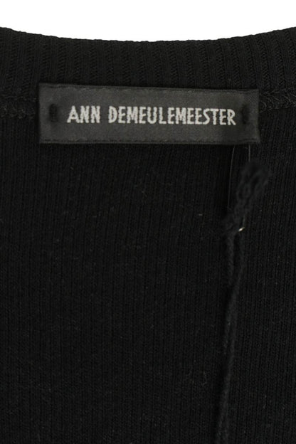 ANN DEMEULEMEESTER 26SS Message Print Tank Top Black Size L