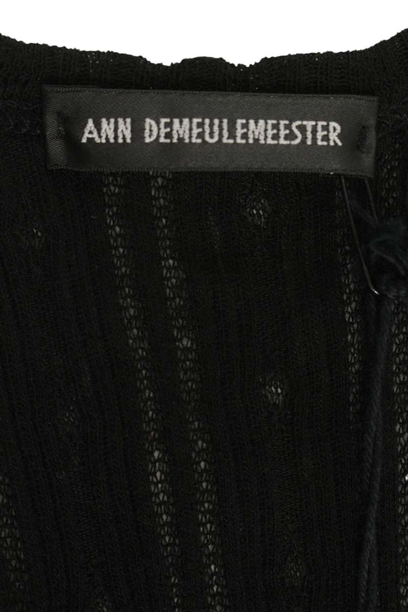ANN DEMEULEMEESTER 26SS Ribbed Cotton Tank Top Black Size L