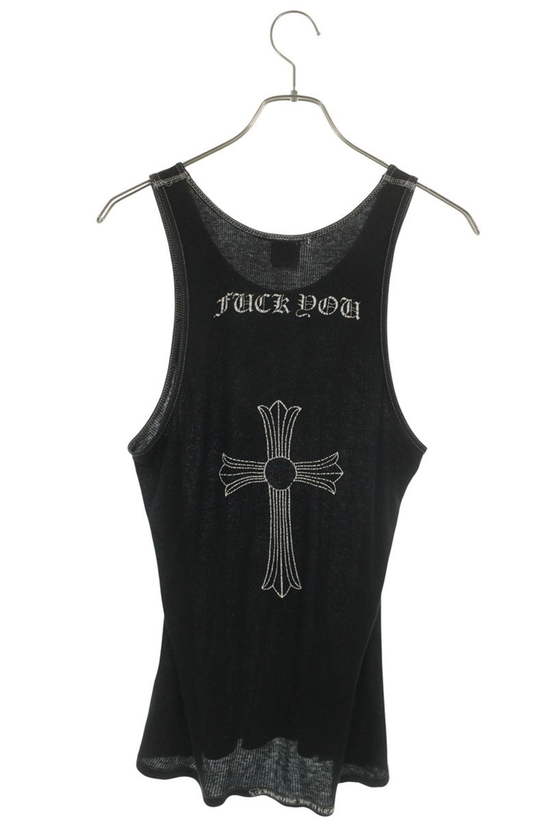 Chrome Hearts Back Large Cross Print Tank Top Size M