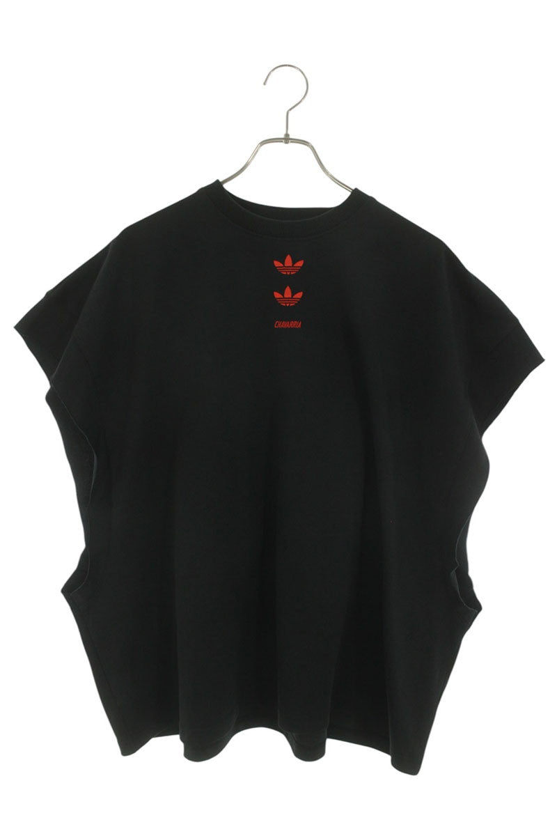 adidas Embroidered Logo Cotton Blend Tank Top Black Size M