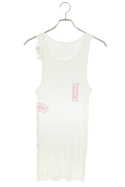 Chrome Hearts RIB TANK Side Label Print Tank Top Size L