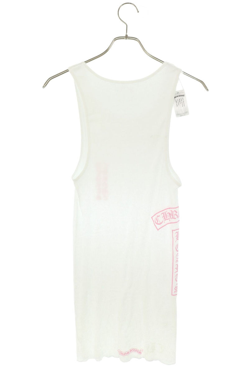 Chrome Hearts RIB TANK Side Label Print Tank Top Size L