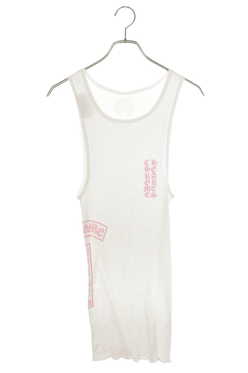 Chrome Hearts T-Bar Logo Print Rib Tank Top Multi Size M