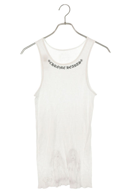Chrome Hearts Human Print Rib Tank Top White Size S